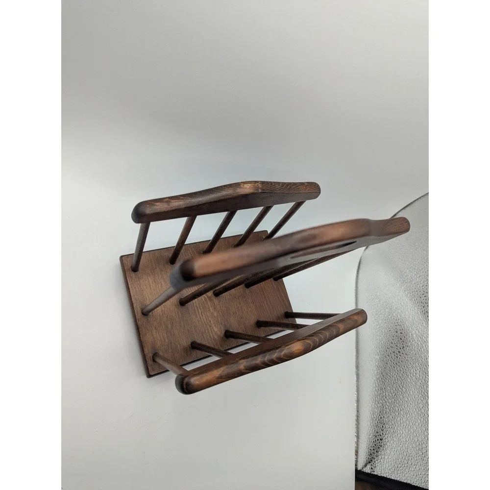 Vintage‎ Spindle Wooden Napkin Holder Double Sided 8x6.5